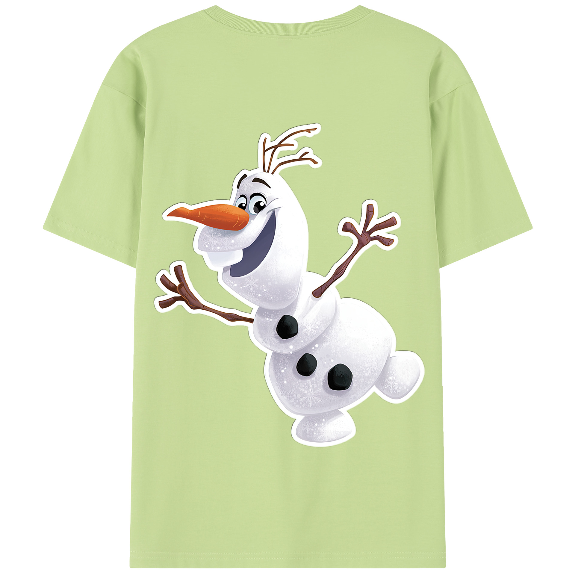 （画像用） アナと雪の女王 アンナ エルサ Frozen Anna Elsa 綿100％半袖Tシャツ（背面プリント）